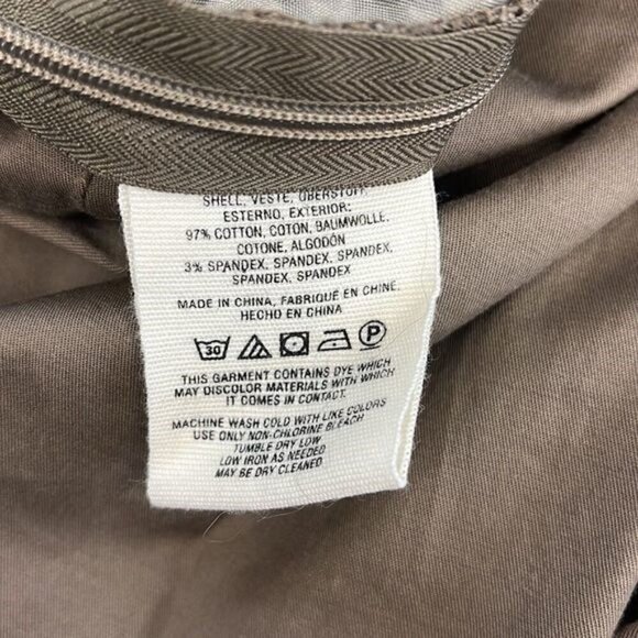 Cartonnier Tan Trousers Pleated Front High-Rise Tie Waist Tapered Leg Crop Pants - Picture 13 of 15